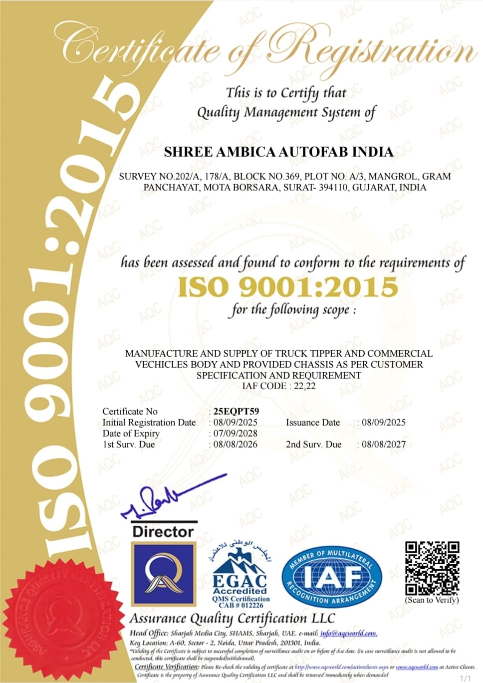 Certification